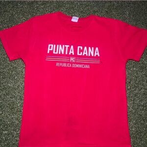 Punta Cana Graphic Tee in Red